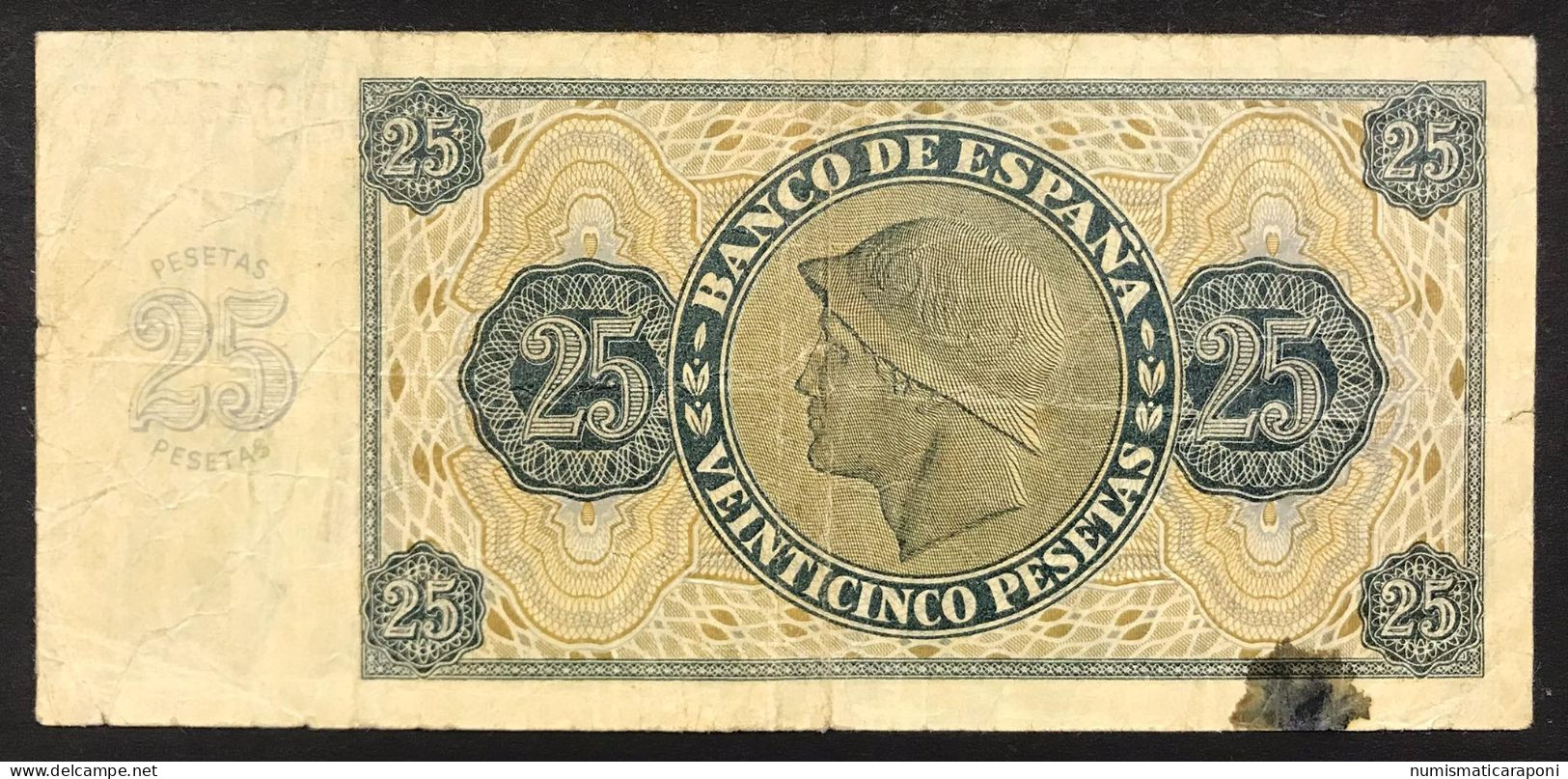 SPAGNA SPAIN Espana 25 Pesetas 1936  Pick#99 Lotto.2337 - 25 Pesetas