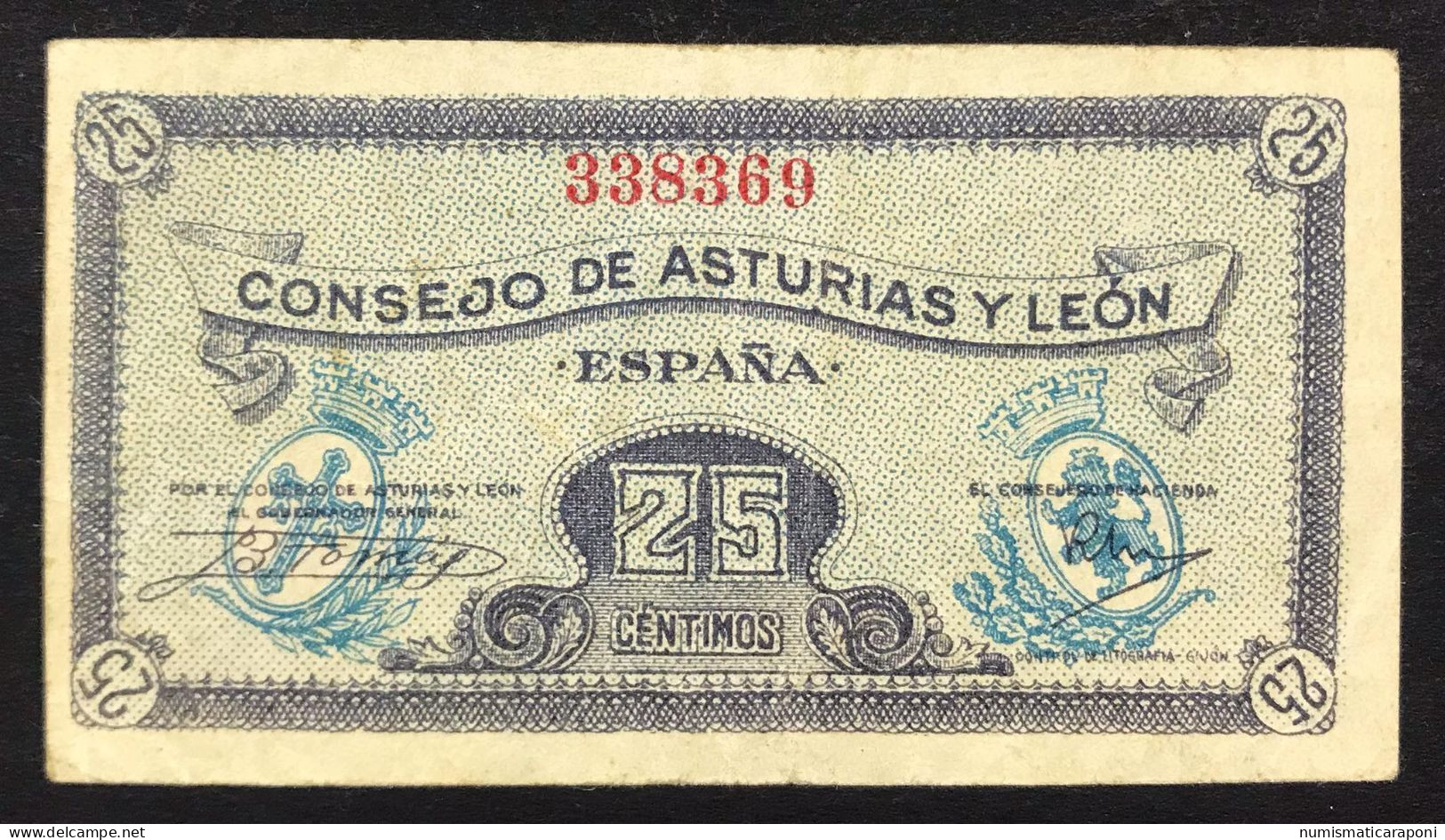 Spagna Espana Espagne 25 Centimos Asturias Y Leon LOTTO 2314 - 1-2-5-25 Peseten