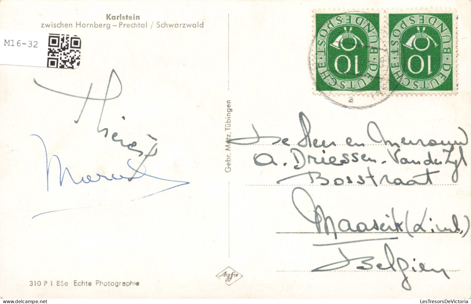 ALLEMAGNE - Karlstein - Zwishen Hornberg Und Prechtal - Carte Postale Ancienne - Sin Clasificación