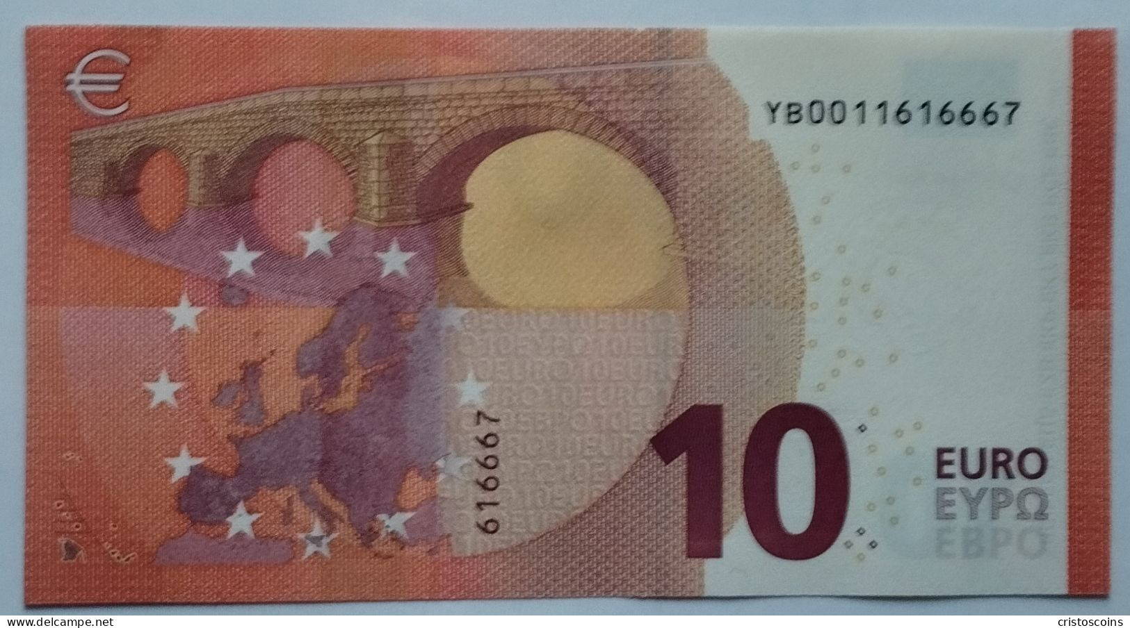 Grecia10 Euro Y 2014 Lagarde UNC  P-27Y  Numero Prosecutivo (B/1-57 - 10 Euro