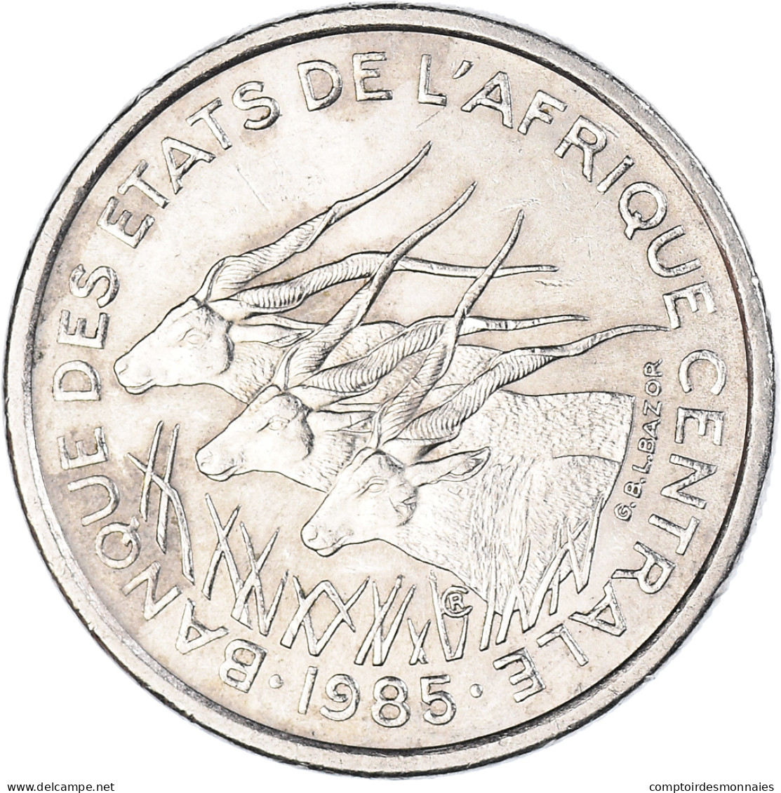 Monnaie, États De L'Afrique Centrale, 50 Francs, 1985 - Repubblica Centroafricana