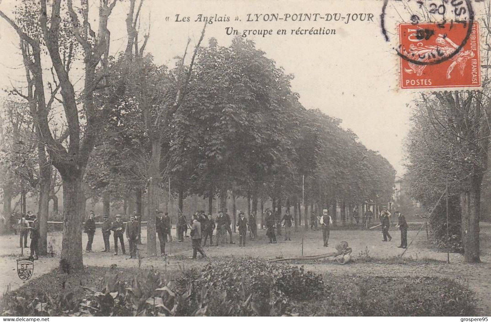 LYON POINT DU JOUR LES ANGLAIS UN GROUPE EN RECREATION 1907 - Sonstige & Ohne Zuordnung