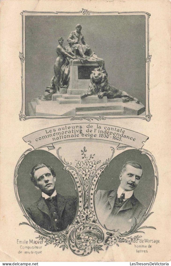 CELEBRITE - Les Auteurs De La Cantate Commémorative De L'indépendance Nationale Belge  - Carte Postale Ancienne - Politieke En Militaire Mannen