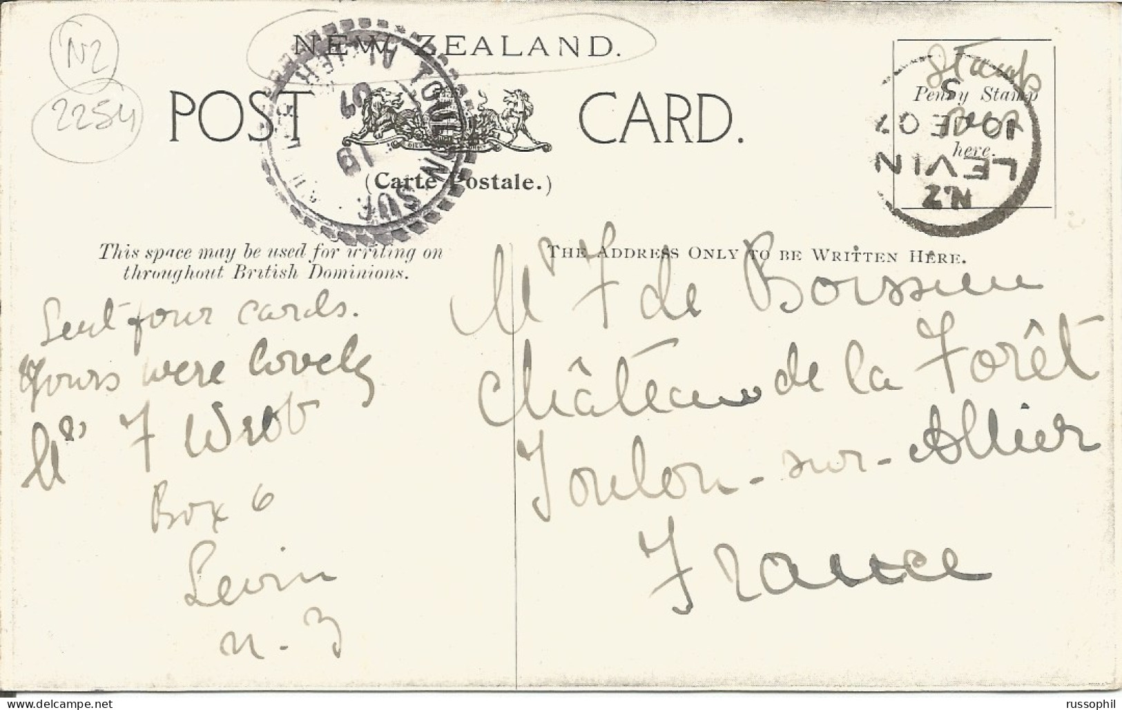 NZ - THE AVENUE, LEVIN - THOMSON & PALMER SERIES - 1907 - Nouvelle-Zélande