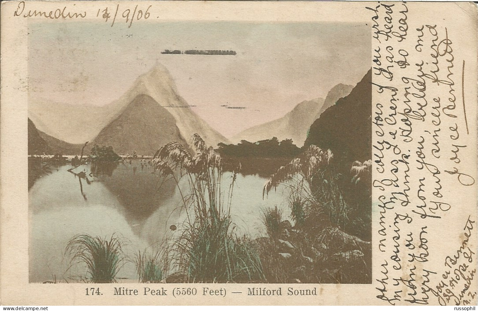 NZ - MITRE PEAK (5560 FEET) - MILFORD SOUND - PUB. BY MUIR REF #174 - 1906 - Nouvelle-Zélande