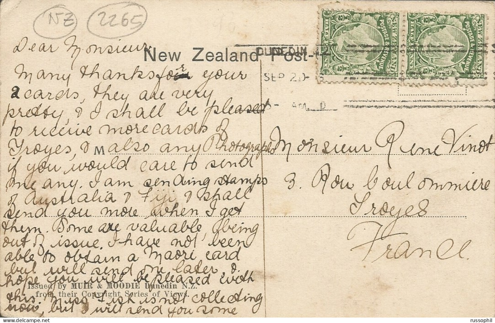 NZ - MITRE PEAK (5560 FEET) - MILFORD SOUND - PUB. BY MUIR REF #174 - 1906 - Nouvelle-Zélande