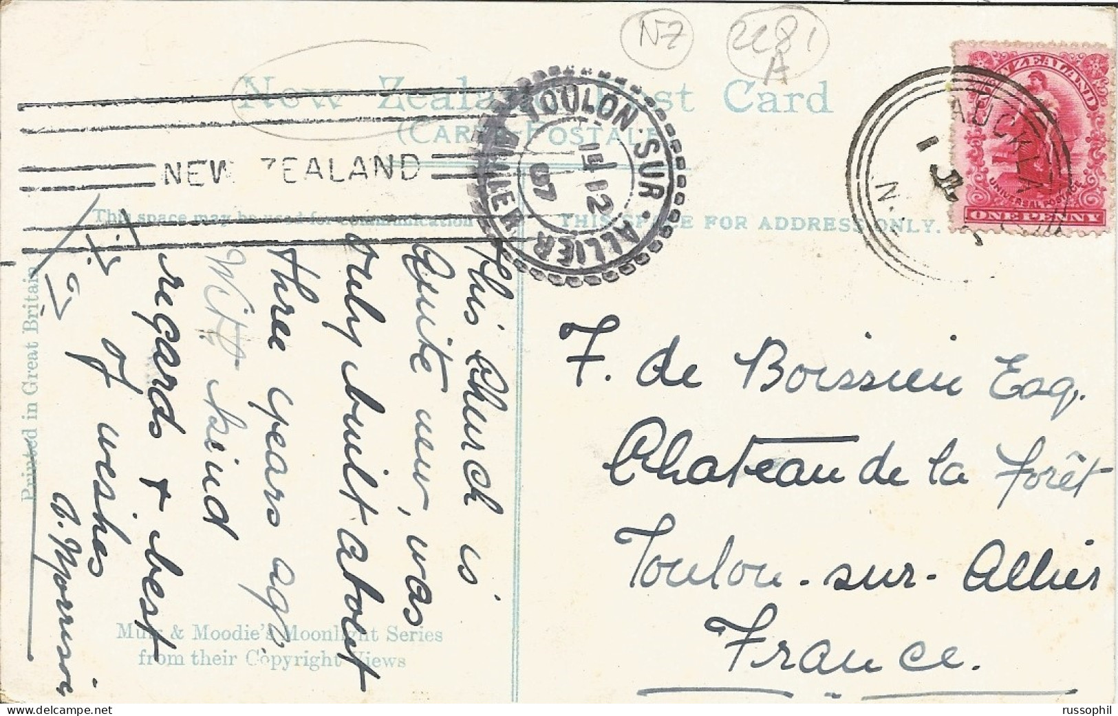 NZ - AUCKLAND - ST. MATTHEW'S CATHEDRAL - PUB. MUIR #433 - 1907  - Nouvelle-Zélande