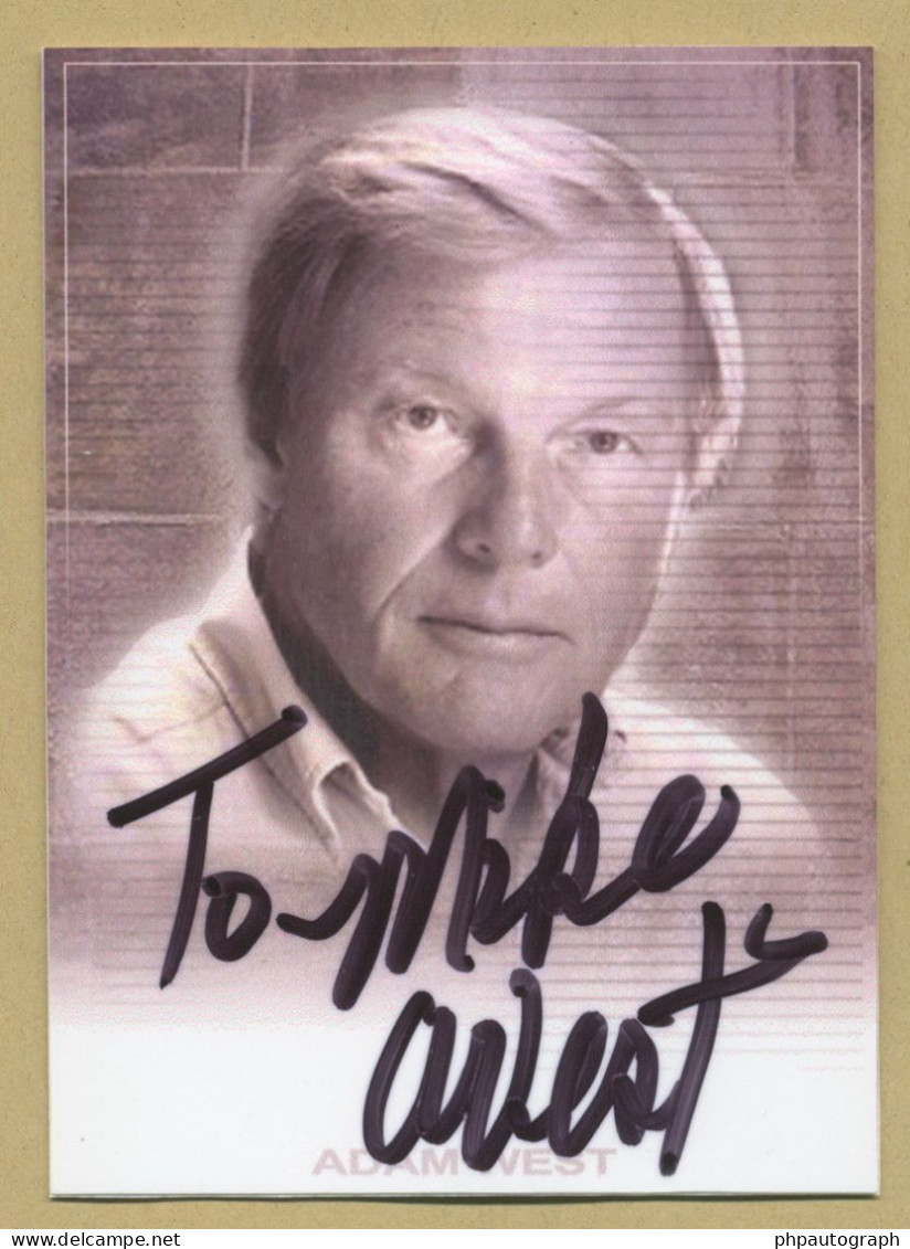 Adam West (1928-2017) - Batman - Signed Homemade Trading Card - COA - Acteurs & Toneelspelers