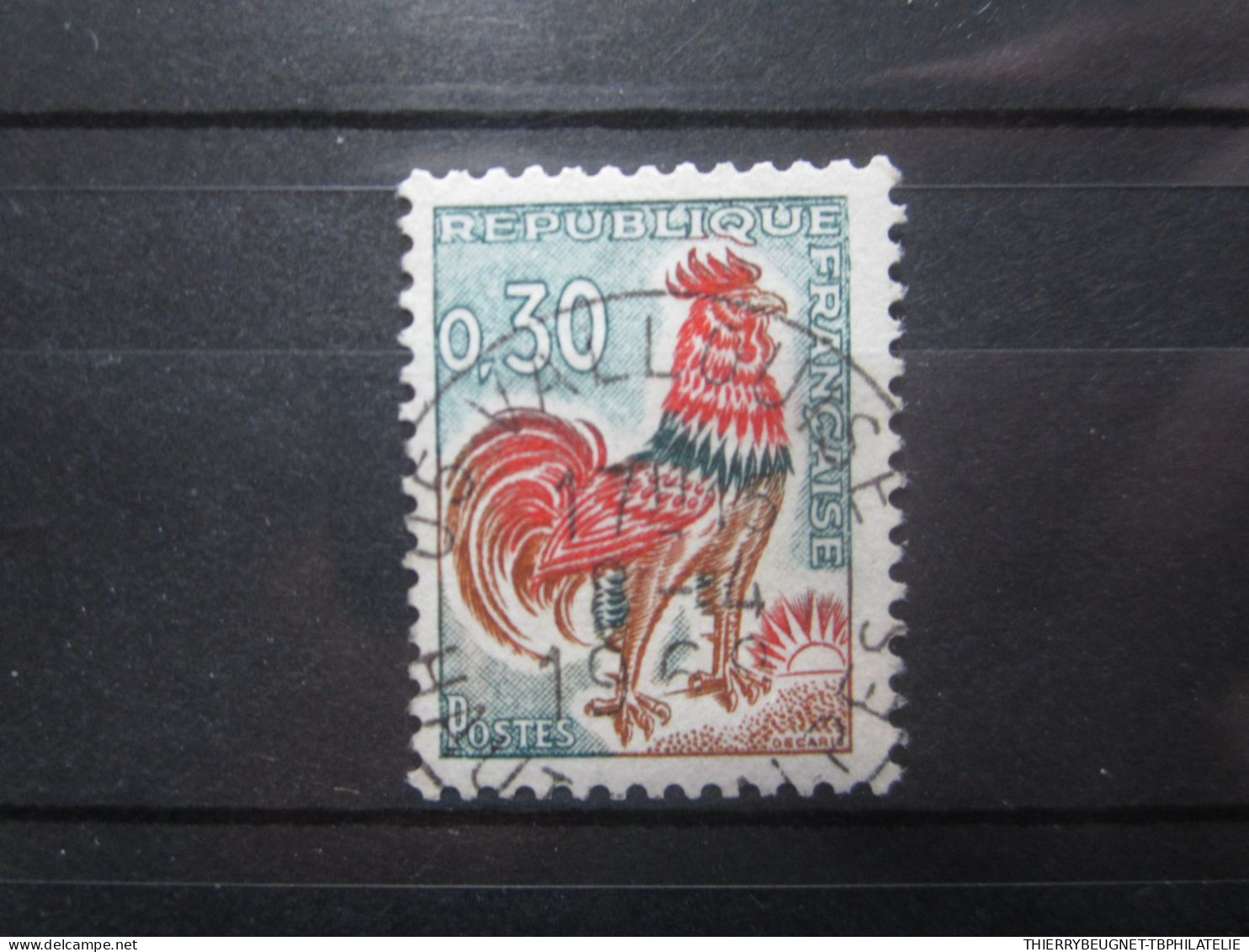 BEAU TIMBRE DE FRANCE N° 1331A - OBLITERATION VALLOUISE (b) - 1962-1965 Coq De Decaris