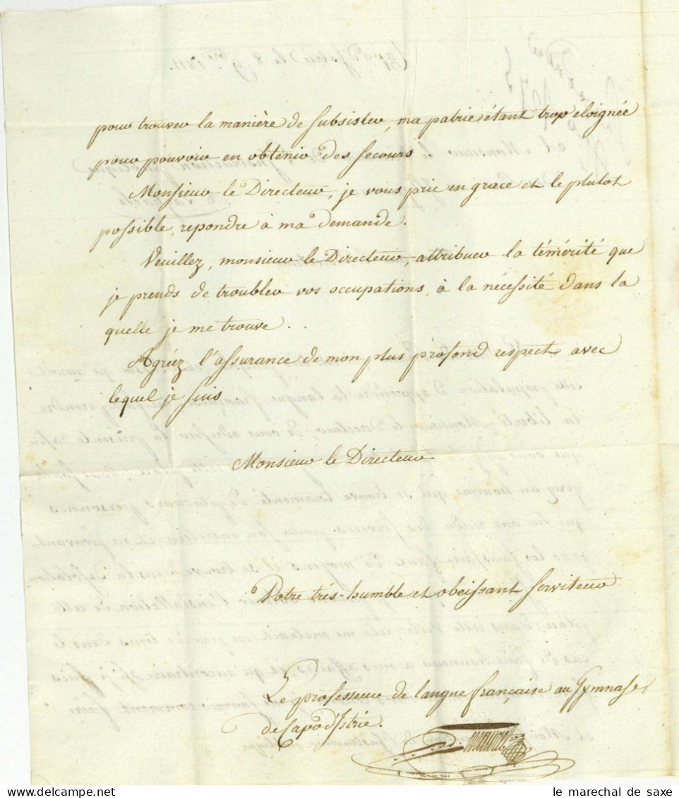 CAPO D'ISTRIA + PP Capo Koper Slowenien Llubljana 1811 Departement Conquis RRR - 1792-1815: Veroverde Departementen