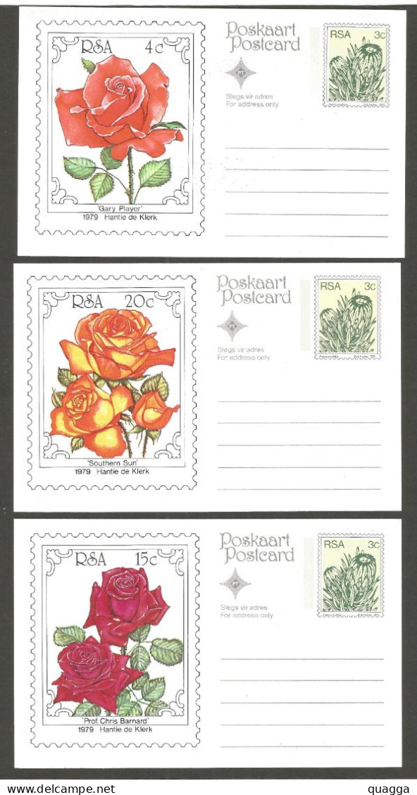 South Africa 1979. 5 Roses Postcards. - Brieven En Documenten