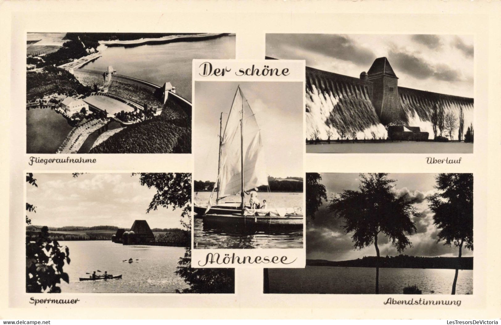 ALLEMAGNE - Der Schöne Möhnesee - Übertauf - Abendstimmung - Multivues - Carte Postale Ancienne - Möhnetalsperre