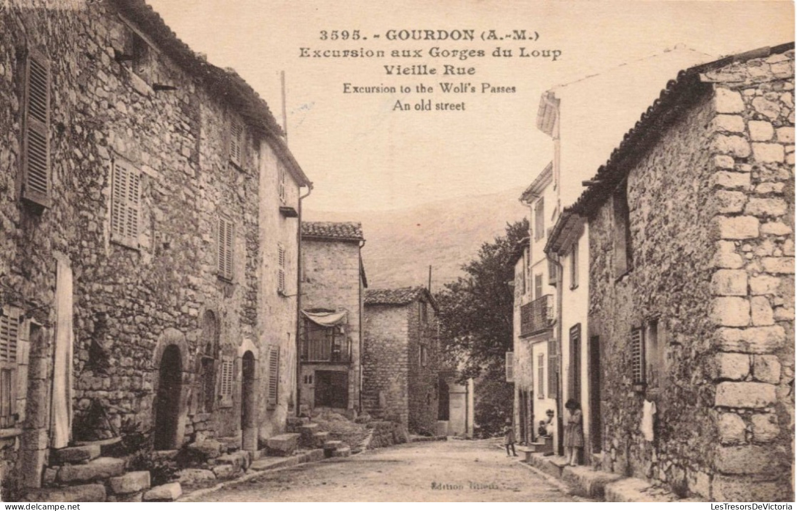FRANCE - Gourdon - Excursion Aux Gorges Du Loup - Vieille Rue - Carte Postale Ancienne - Gourdon
