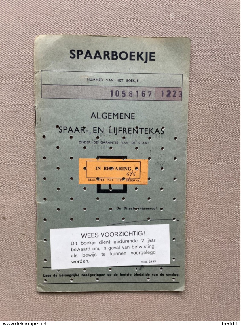 SPAARBOEKJE (ASLK) 1974-1983 / UYTERHOEVEN - SCHAARBEEK - BRUSSEL (ANDERLECHT) / DE MEETER - Bank En Verzekering