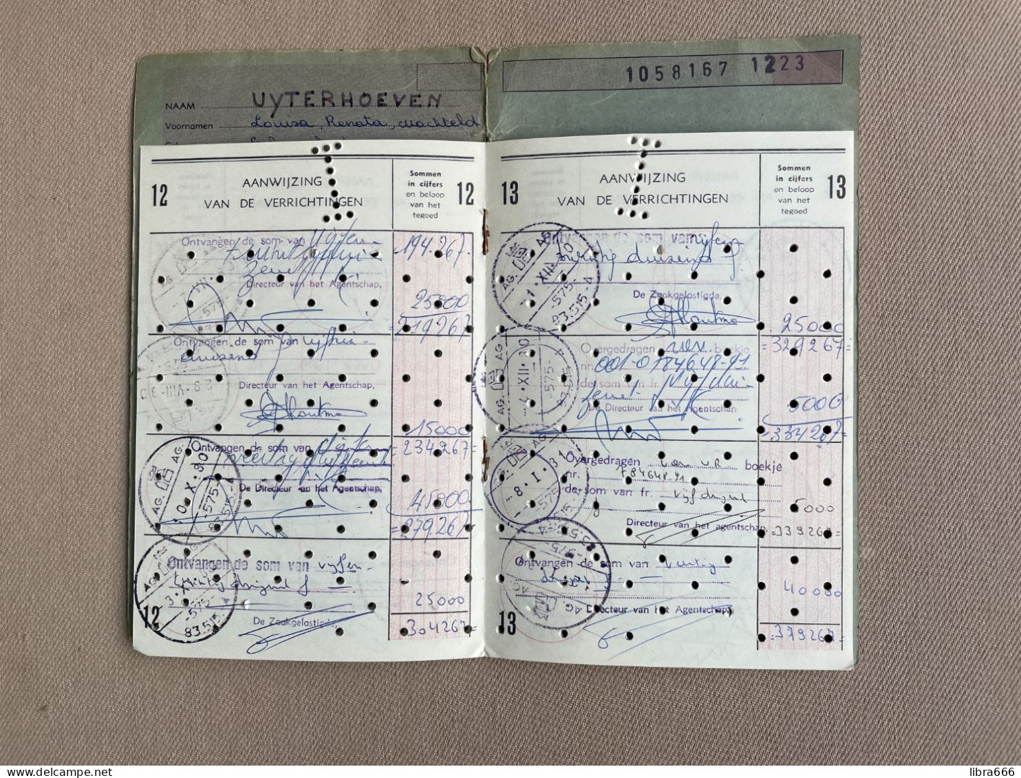 SPAARBOEKJE (ASLK) 1974-1983 / UYTERHOEVEN - SCHAARBEEK - BRUSSEL (ANDERLECHT) / DE MEETER - Banco & Caja De Ahorros