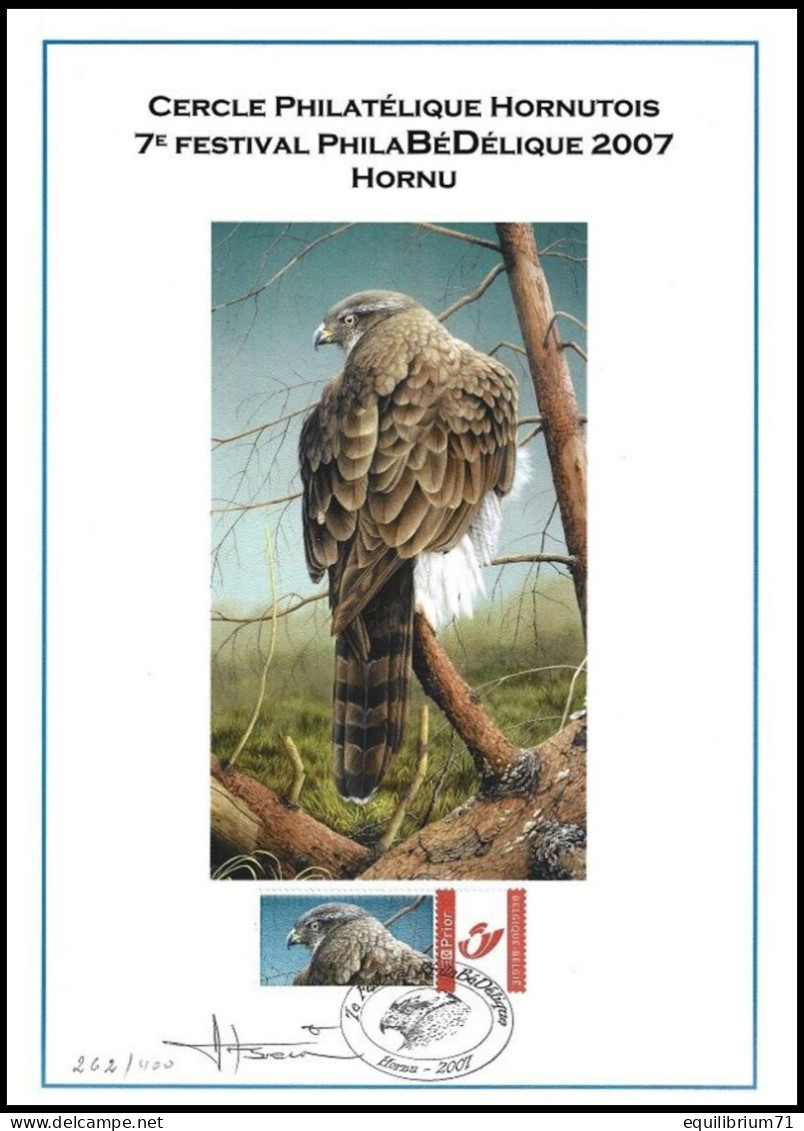 CS/HK - Carte Souvenir Numérotée - 2007 - Herdenkingskaart Genummerd - Autour Des Palombes - SIGNÉE/GETEKEND - BUZIN - Lettres & Documents