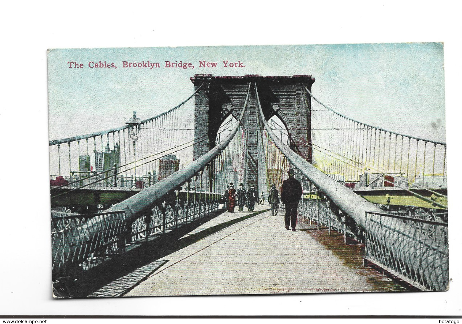 CPA NEW YORK CITY  THE CABLES, BROOKLIN BRIDGE En 1919! - Brooklyn