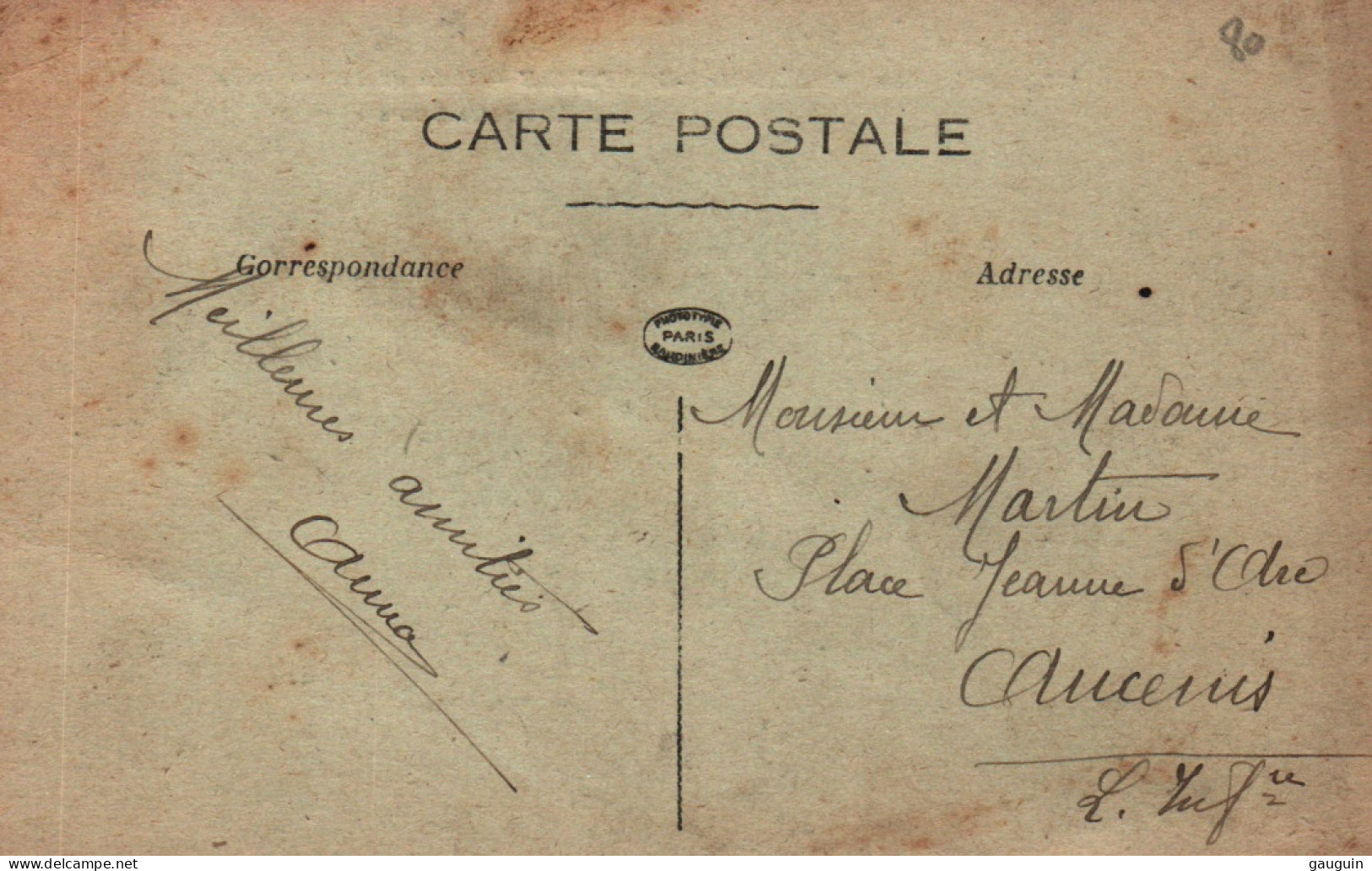 CPA - ROSIÈRES En SANTERRE - Coin De La Rue De La Mairie(Ruines Guerre 1914-16) - Edition Baudinière - Rosieres En Santerre