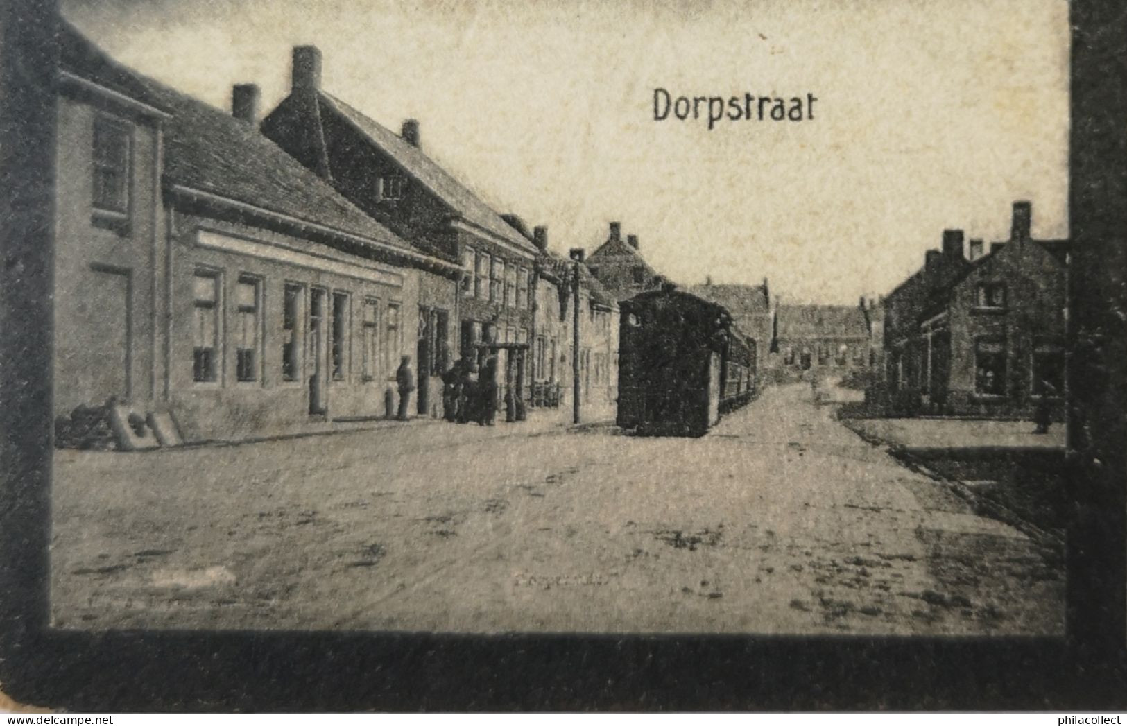 Breskens (Zld.) Groete Uit - Meerluik Oa Dorpstraat Met Stoomtram! Zie Vergroting Beeld Links Onder) 1907 Zeldzaam - Breskens