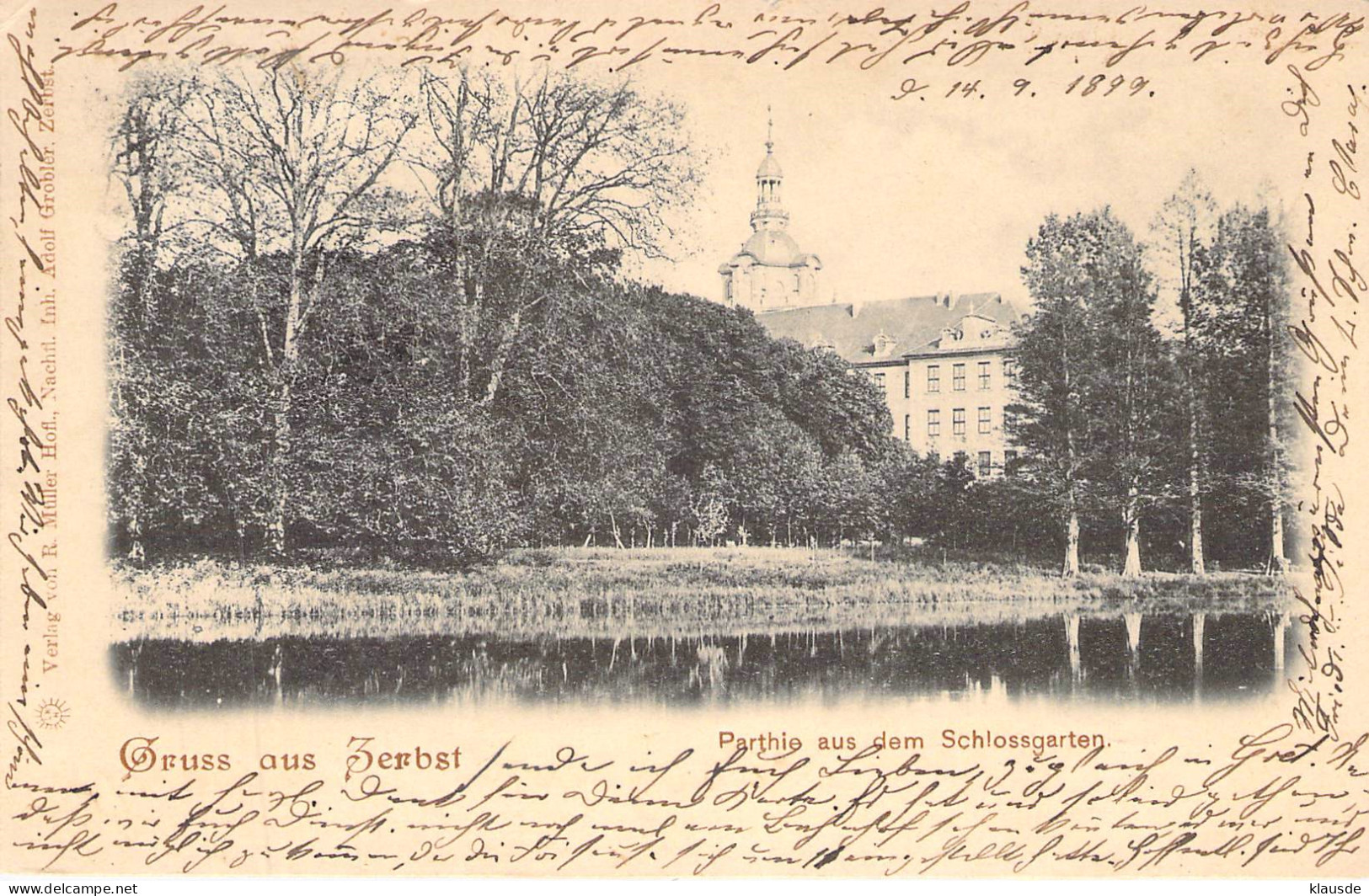 Zerbst - Parthie Aus Dem Schlossgarten Gel.1899 AKS - Zerbst