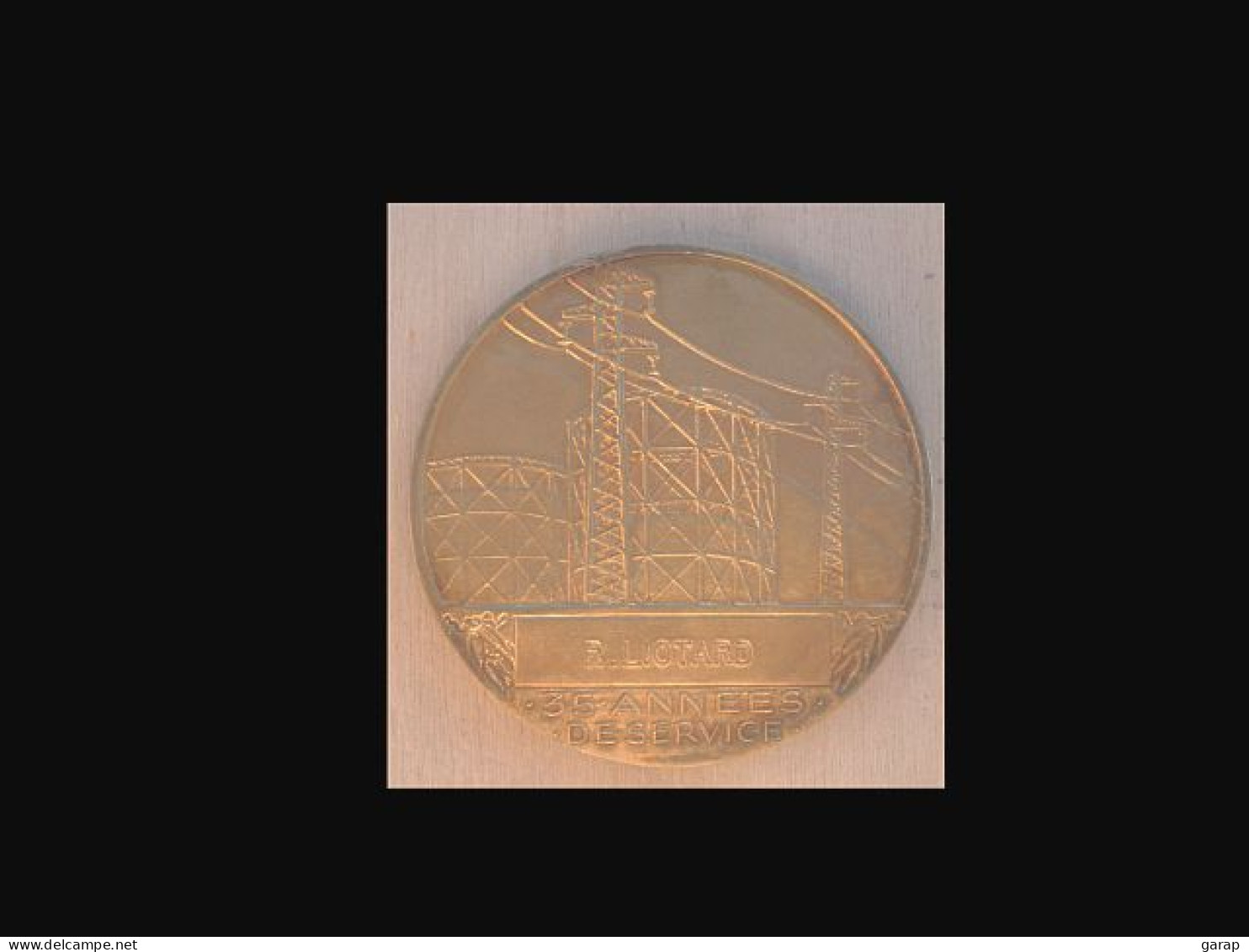 D3-756 Médaille Bronze (gravé Sur La Tranche)signée Dropsy Electricité De France Et Gaz R.LIOTARD 35 Années - Autres Appareils