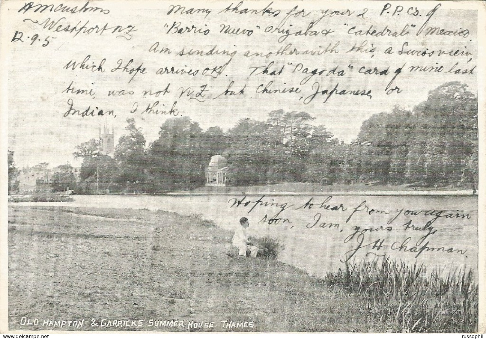 NZ - FRANKED PC (VIEW OF OLD HAMPTON UK) FROM WESTPORT TO MEXICO - GOOD DESTINATION - 1905 - Briefe U. Dokumente