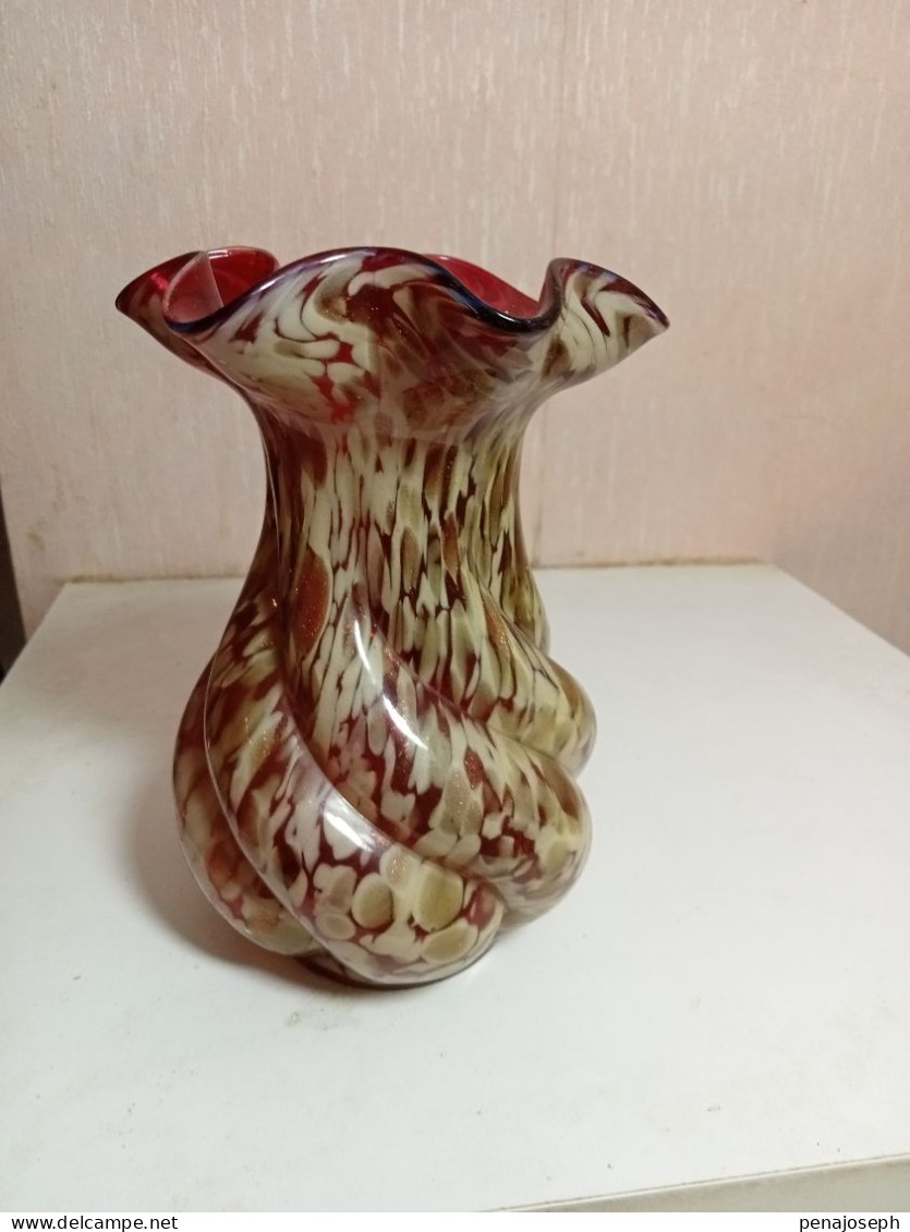 Vase Ancien De Clichy Hauteur 15 Cm X 10 Cm - Vazen