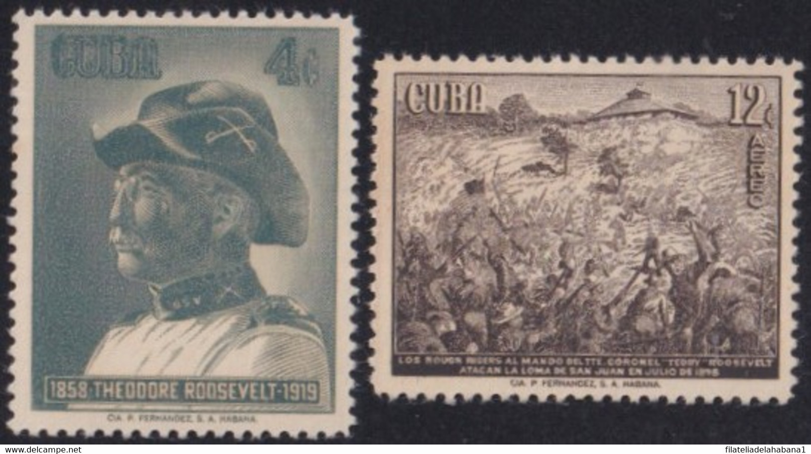 1958-459 CUBA REPUBLICA 1958 MNH THEODORE ROOSEVELT INDEPENDENCE WAR. - Ongebruikt