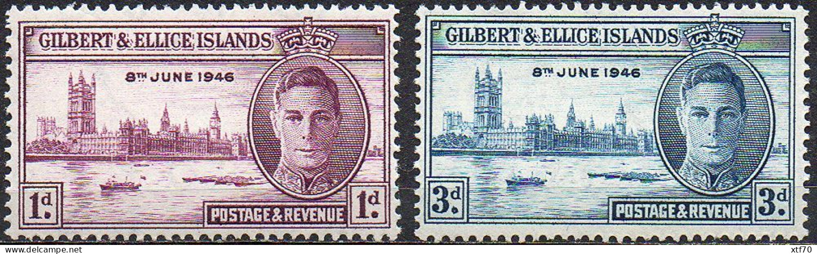 GILBERT & ELLICE ISLANDS 1946 Victory - Gilbert & Ellice Islands (...-1979)