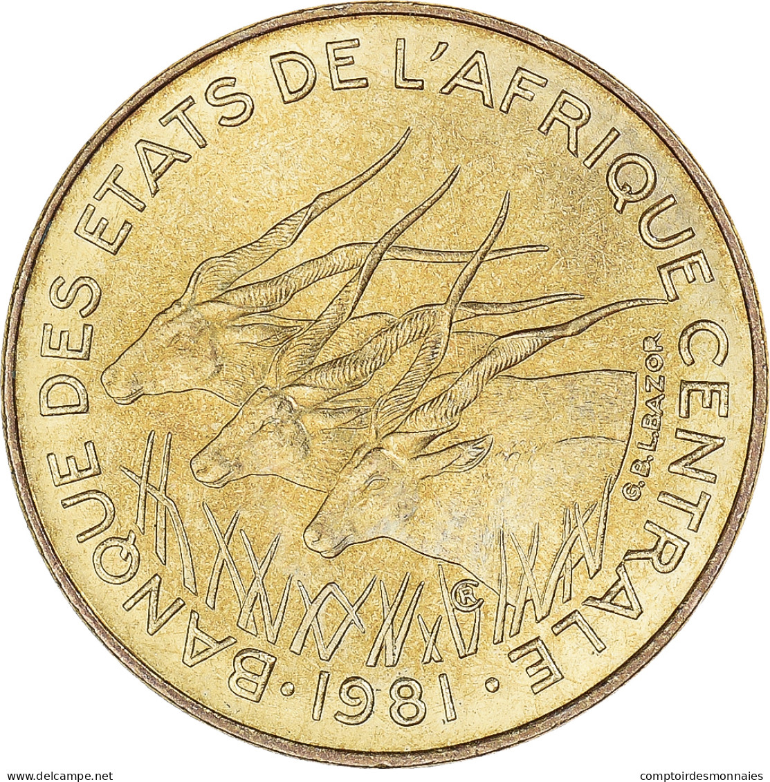 Monnaie, États De L'Afrique Centrale, 5 Francs, 1981 - Camerun