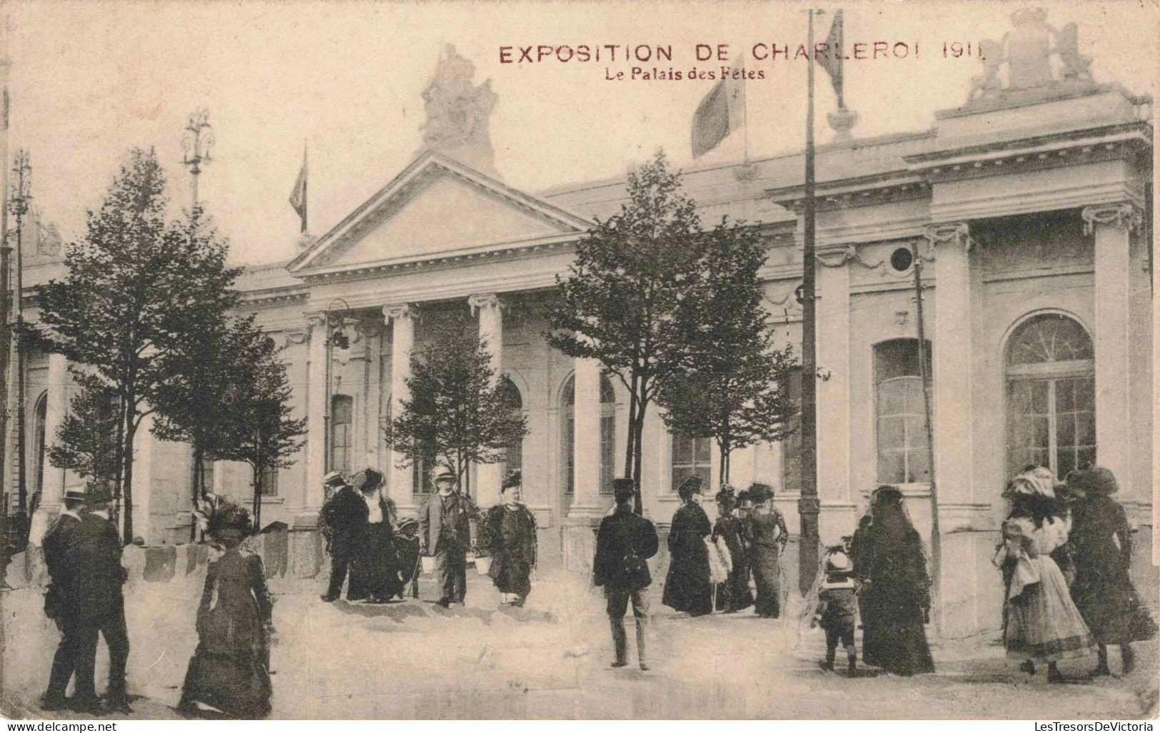 BELGIQUE - Charleroi - Le Palais Des Fêtes - Animé - Carte Postale Ancienne - Charleroi