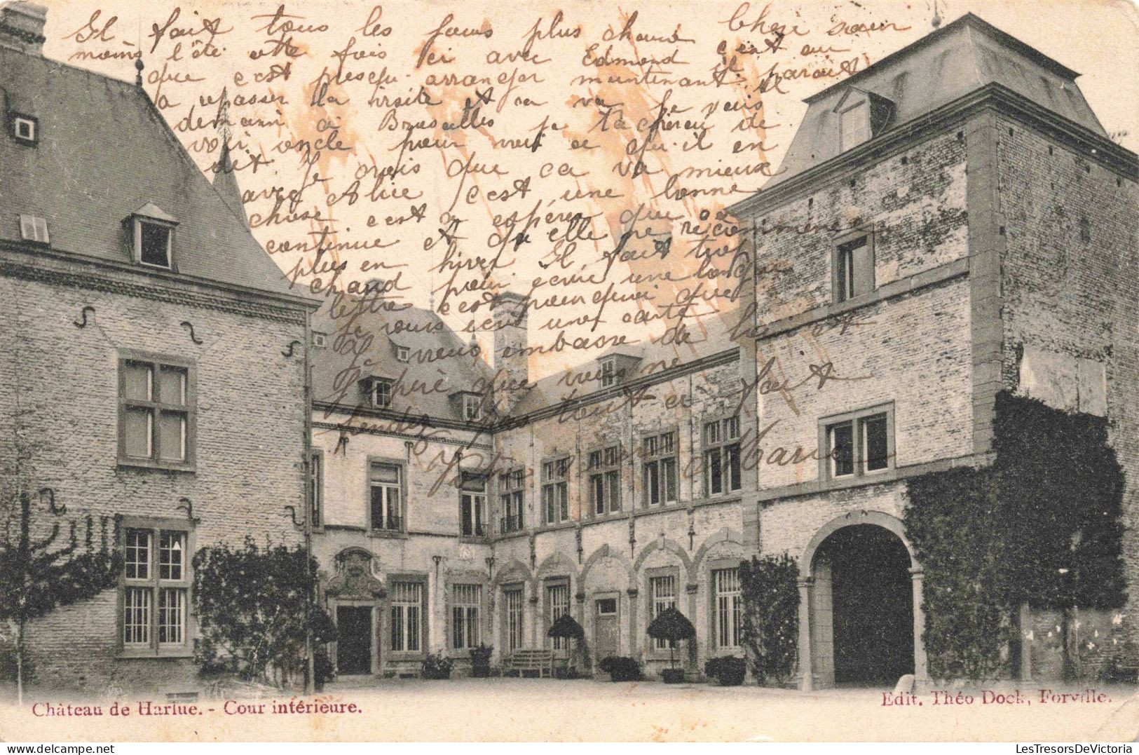 BELGIQUE - Eghezée - Château De Harlue - Cour Inférieure - Carte Postale Ancienne - Eghezee