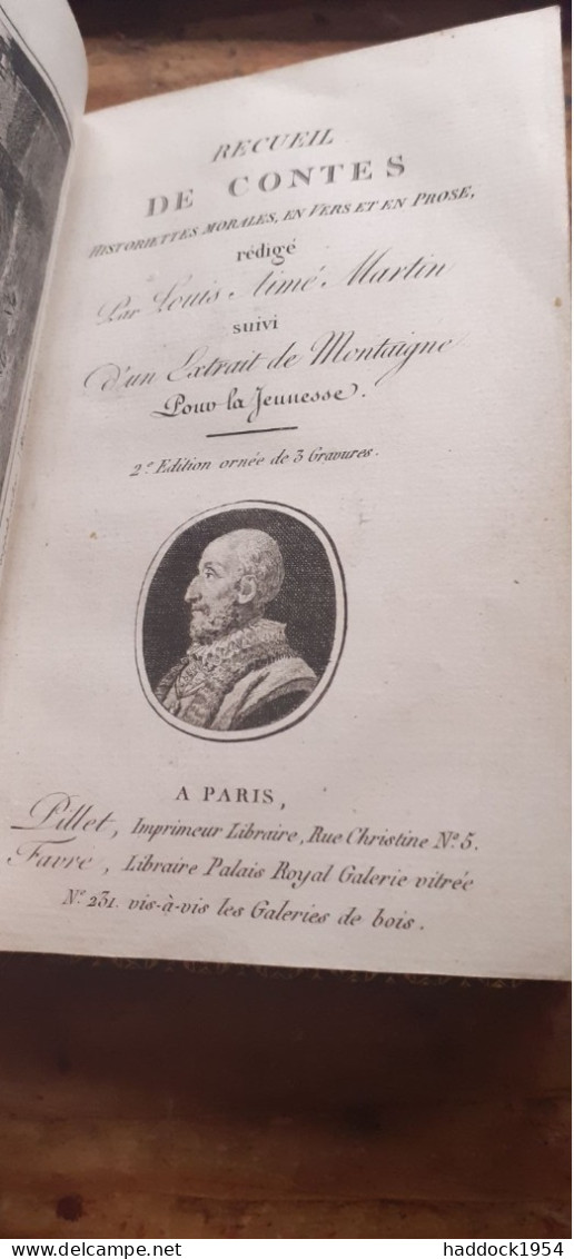 Recueil De Contes Historiettes Morales En Vers Et En Prose LOUIS AIME MARTIN 4 Tomes Pillet 1813 - Contes