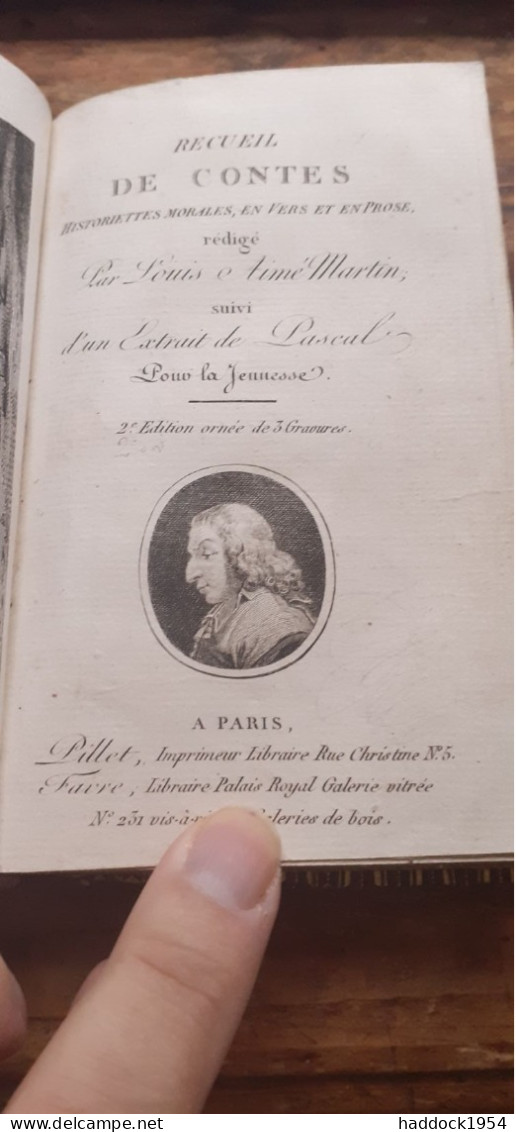 recueil de contes historiettes morales en vers et en prose LOUIS AIME MARTIN 4 tomes pillet 1813