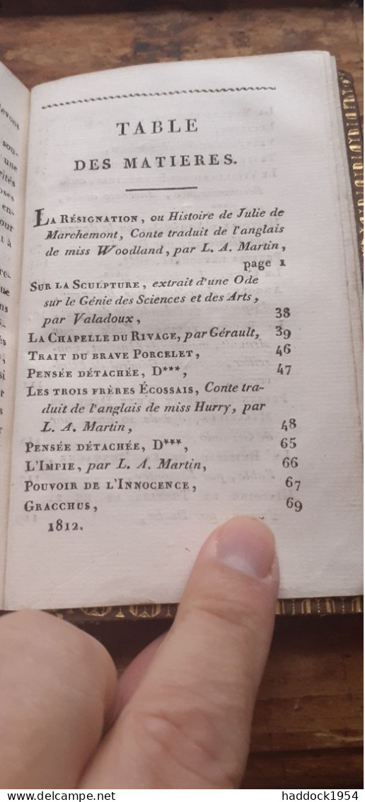 recueil de contes historiettes morales en vers et en prose LOUIS AIME MARTIN 4 tomes pillet 1813