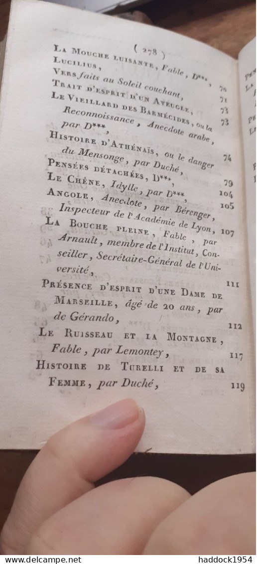 recueil de contes historiettes morales en vers et en prose LOUIS AIME MARTIN 4 tomes pillet 1813