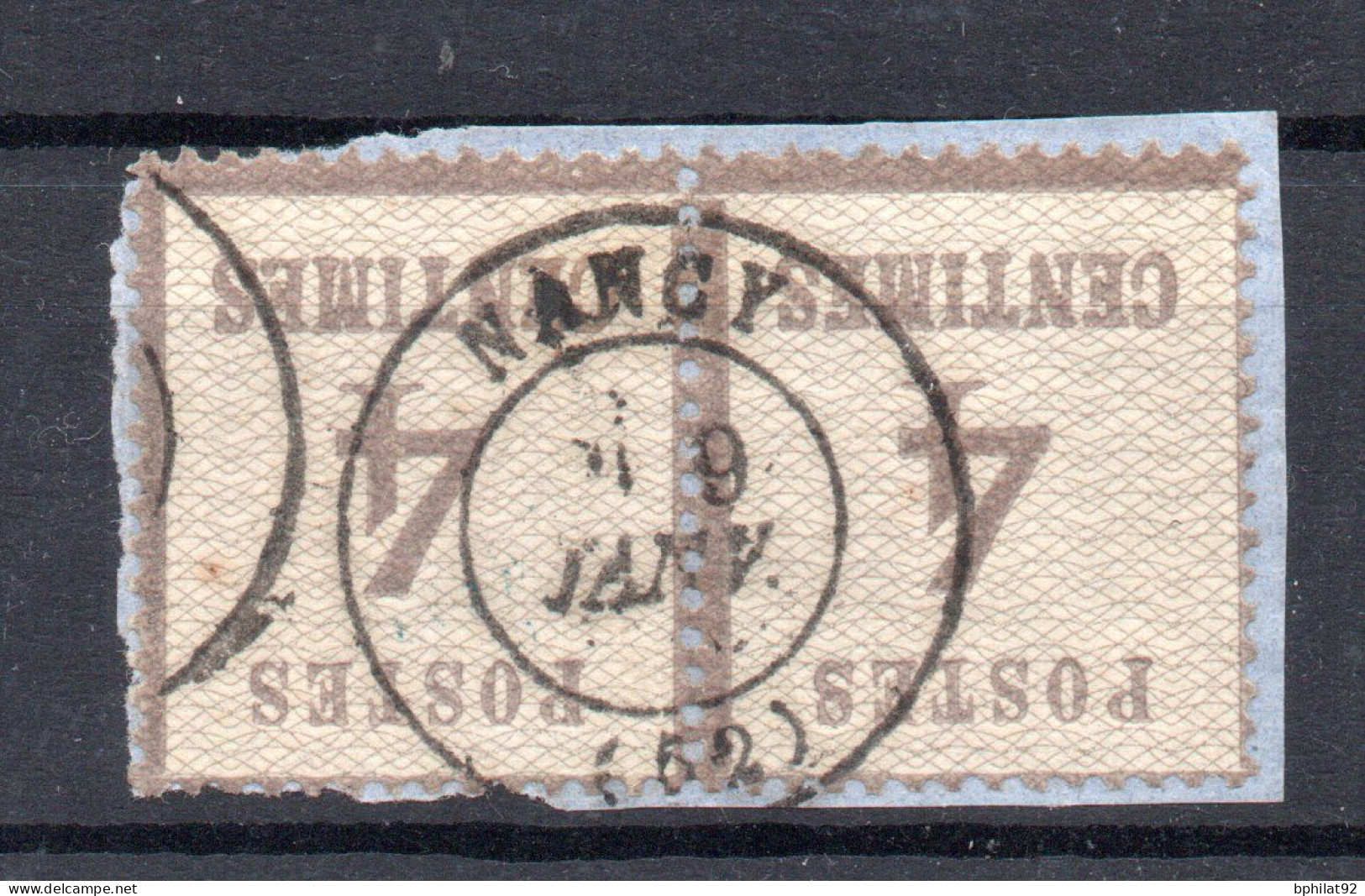 !!! ALSACE LORRAINE PAIRE DU 4C OBLITERE CACHET A DATE NANCY, RARE - Oblitérés