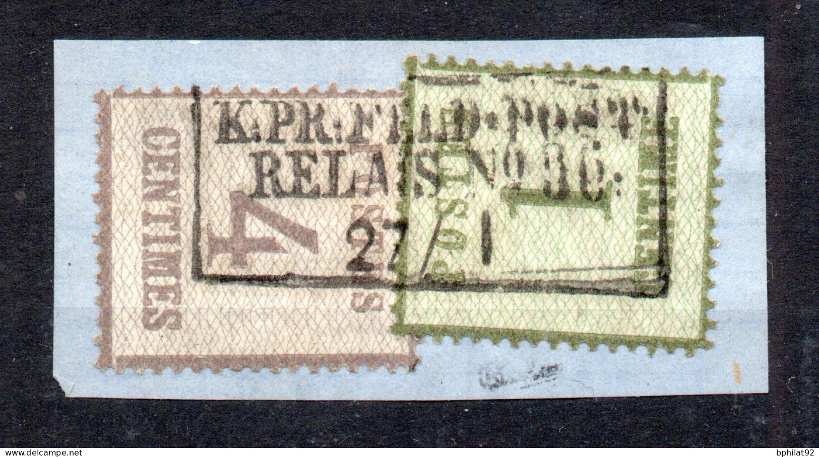 !!! ALSACE LORRAINE N°1 & 3 CACHET FELDPOST RELAIS SIGNE CALVES - Oblitérés