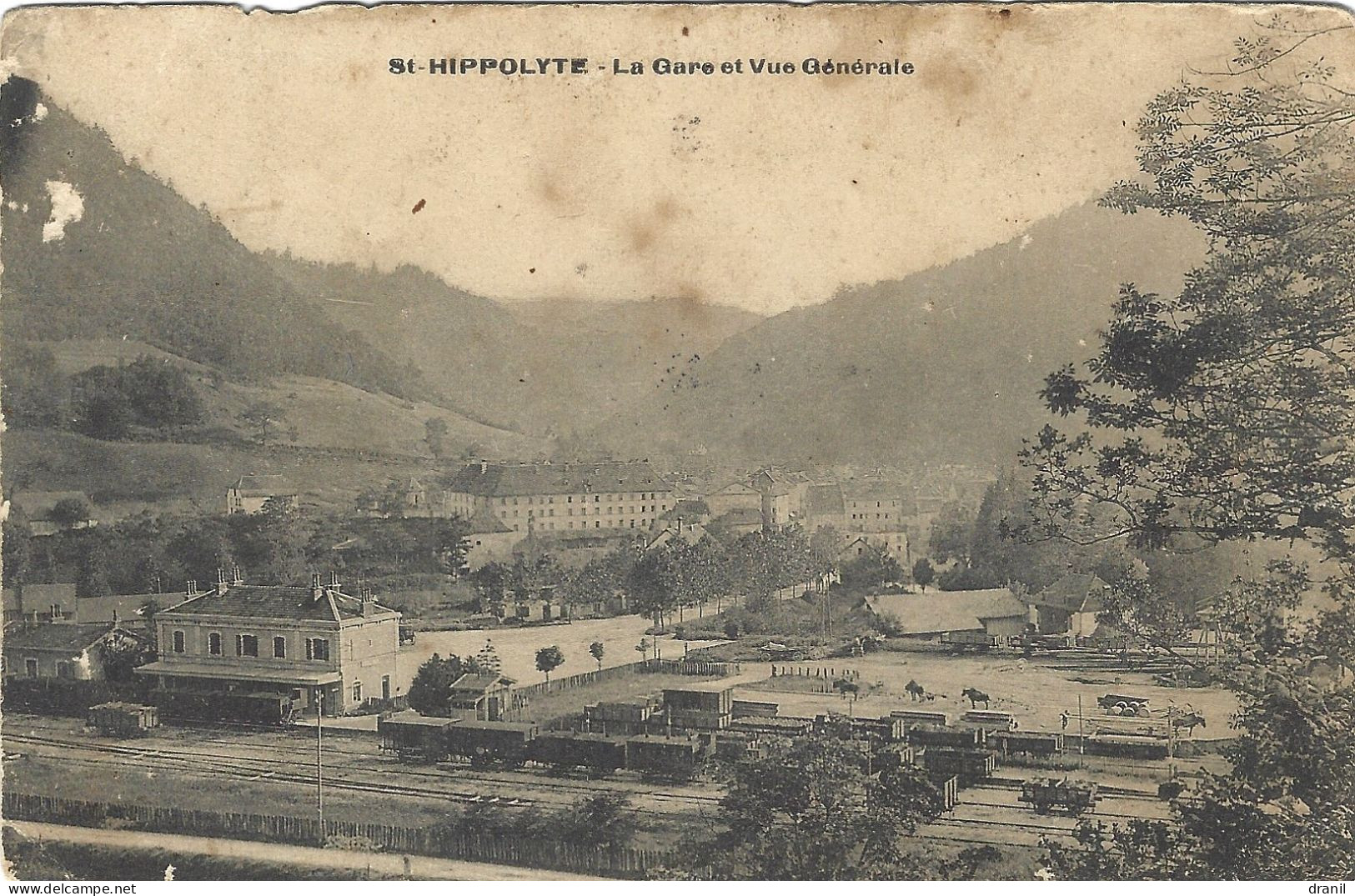 25 - DOUBS - St HIPPOLYTE - La Gare Et Vue Générale - ETAT - Saint Hippolyte