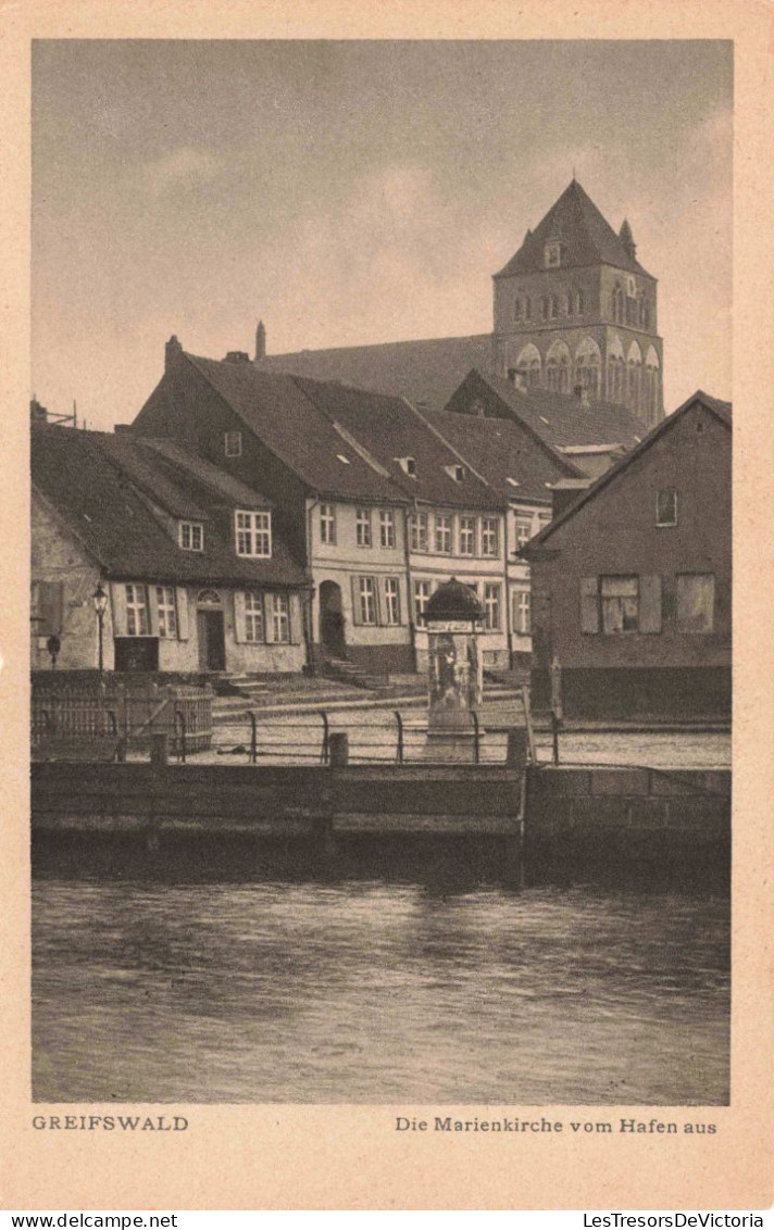 ALLEMAGNE - Greifswald - Die Marienkirche Vom Hafen Aus - Carte Postale Ancienne - Greifswald