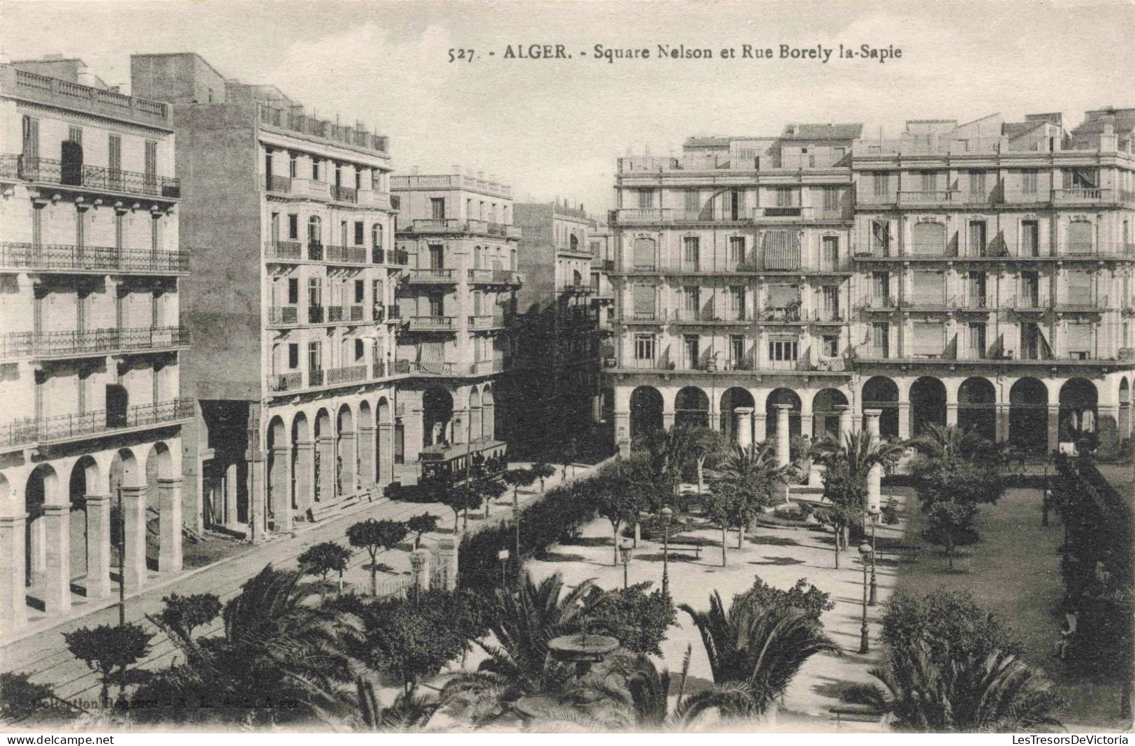 ALGERIE - Alger - Square Nelson Et Rue Borely La Sapie - Carte Postale Ancienne - Algeri