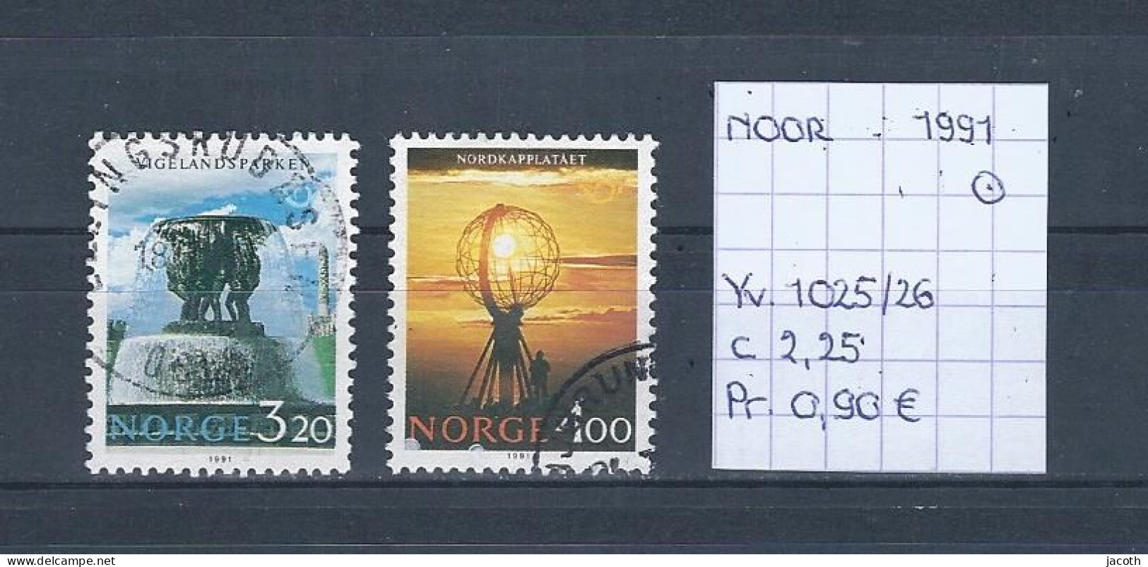 (TJ) Noorwegen 1991 - YT 1025/26 (gest./obl./used) - Gebraucht