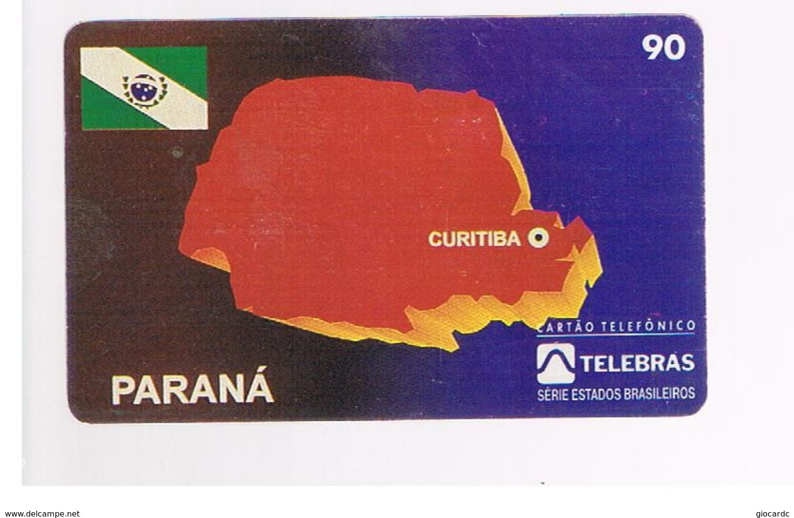 BRASILE ( BRAZIL) - TELEBRAS   -   1996 PARANA' MAP  - USED - RIF.10519 - Brasilien