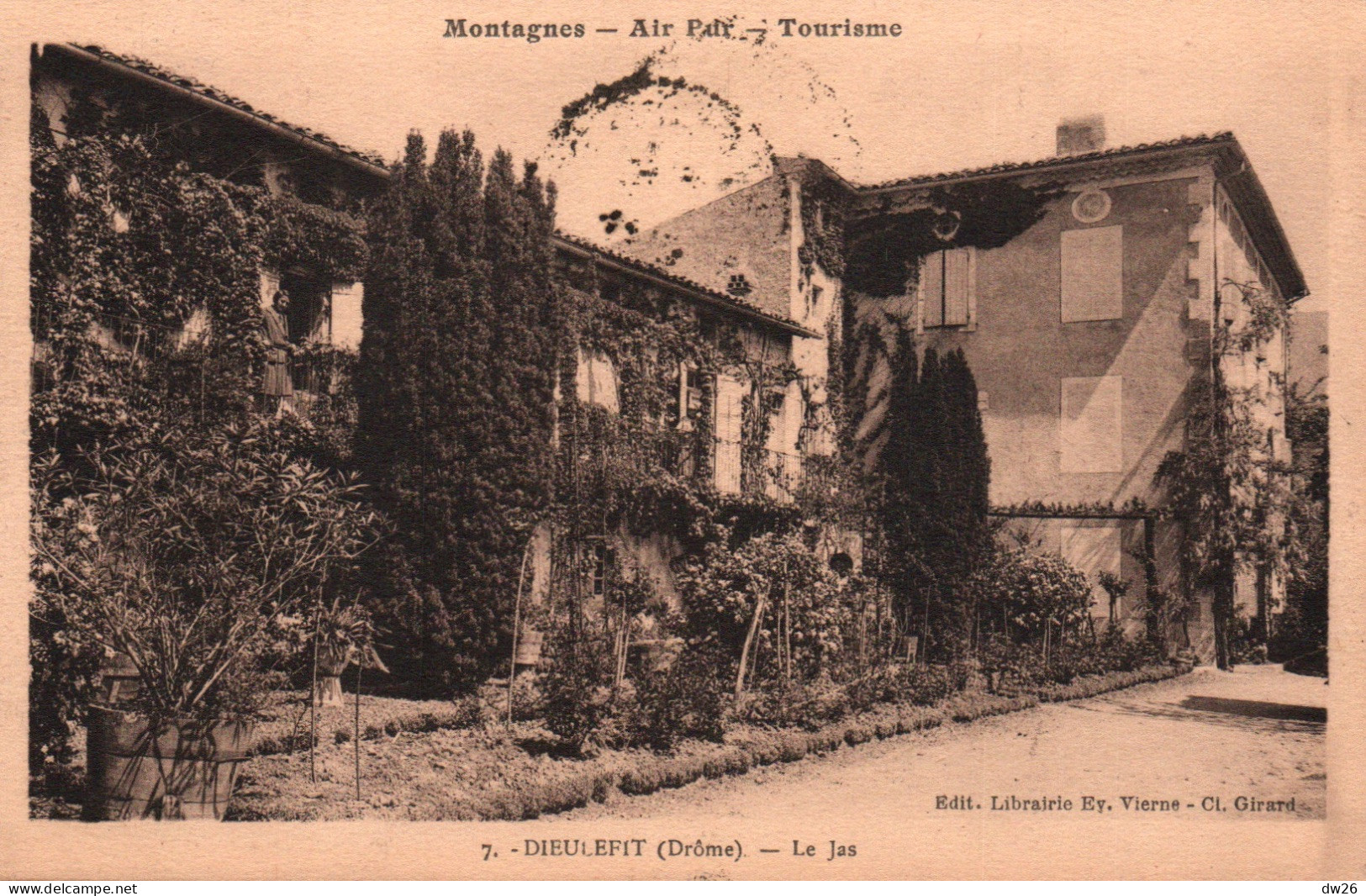 Dieulefit (Drôme: Montagnes, Air Pur, Tourisme) Le Jas, Maison De Repos - Edition Vierne - Carte N° 7 De 1931 - Dieulefit