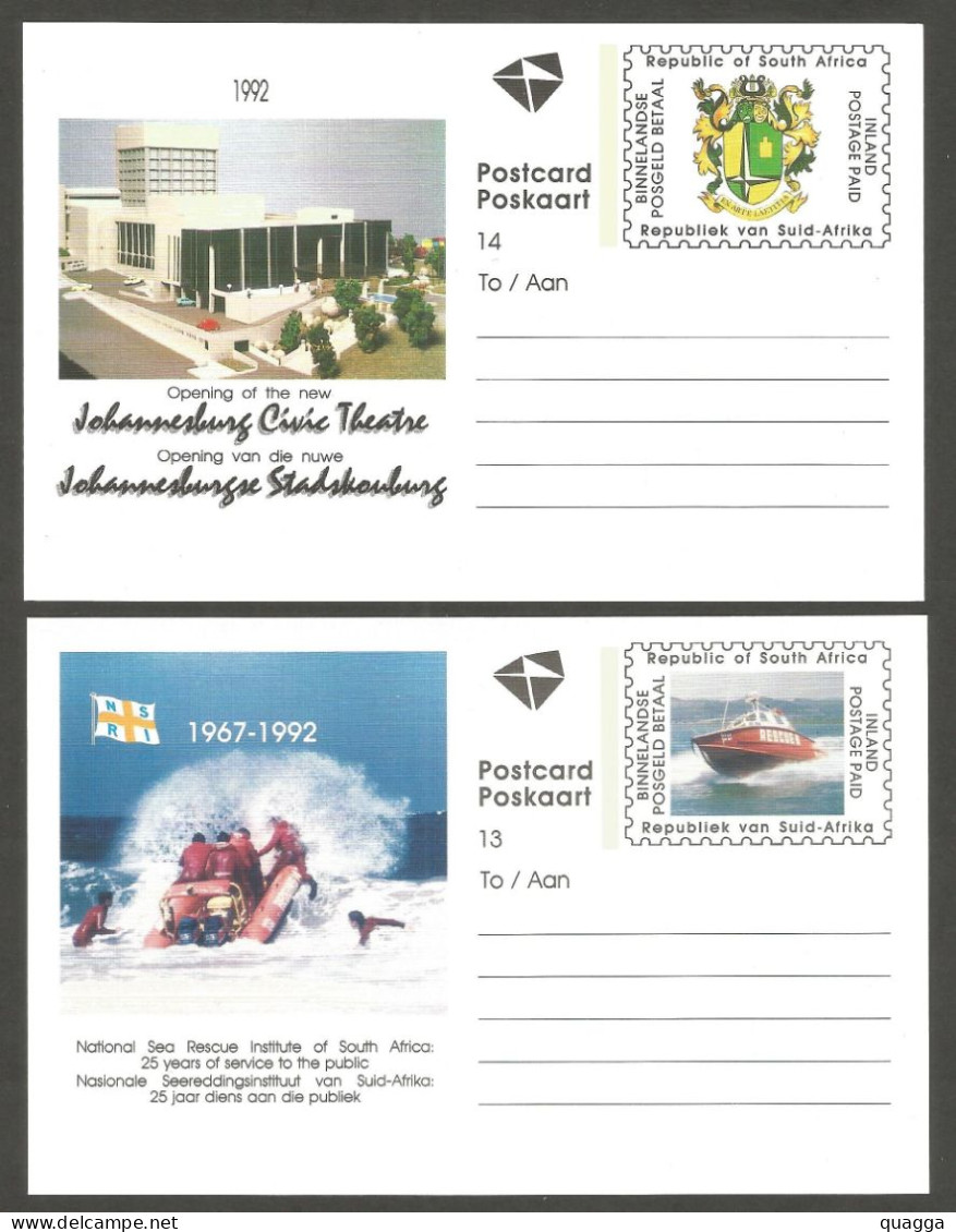 South Africa 1992. 4 Postcards As Per Scan, Nos. 13-16. - Storia Postale