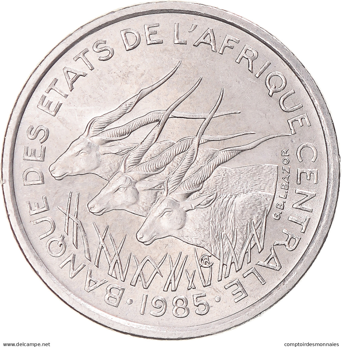 Monnaie, États De L'Afrique Centrale, 50 Francs, 1985 - República Centroafricana