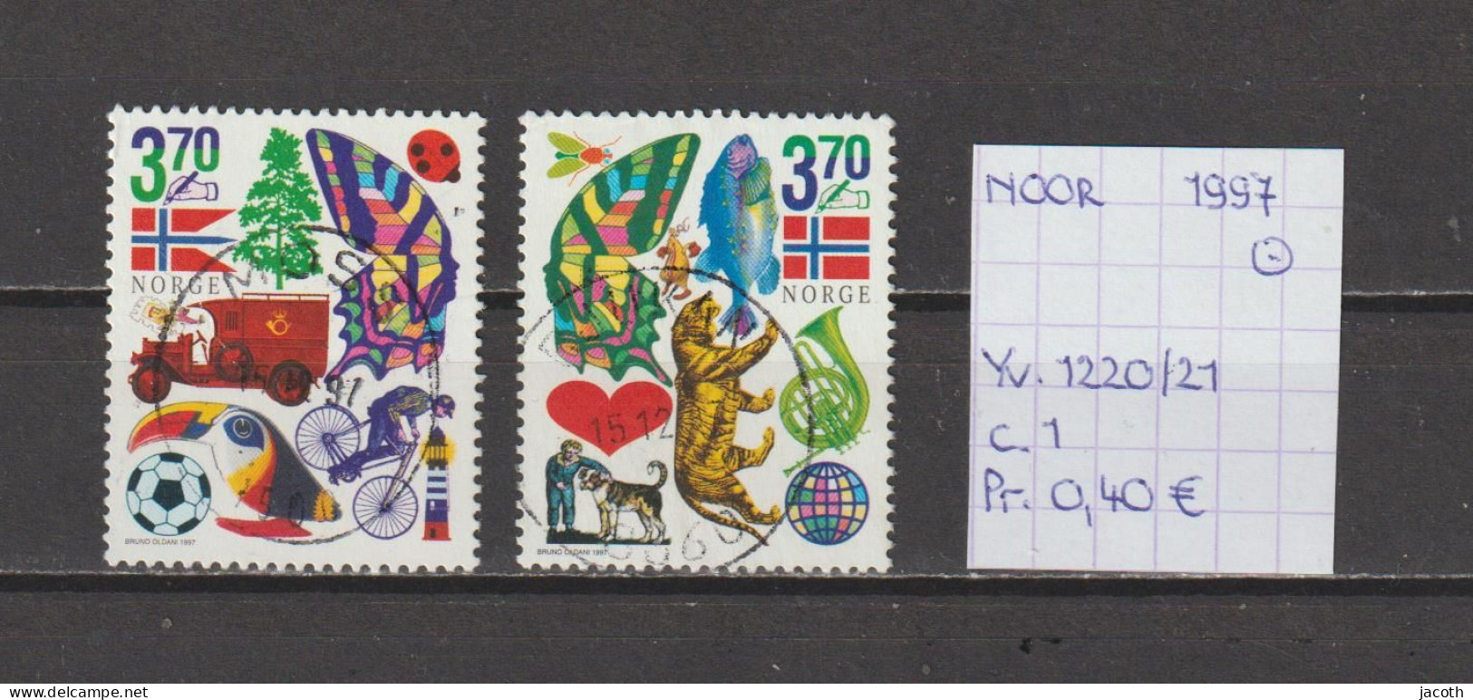 (TJ) Noorwegen 1997 - YT 1220/21 (gest./obl./used) - Gebraucht
