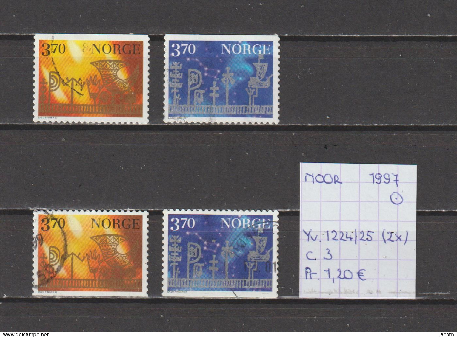 (TJ) Noorwegen 1997 - YT 1224/25 (x2) (gest./obl./used) - Gebraucht