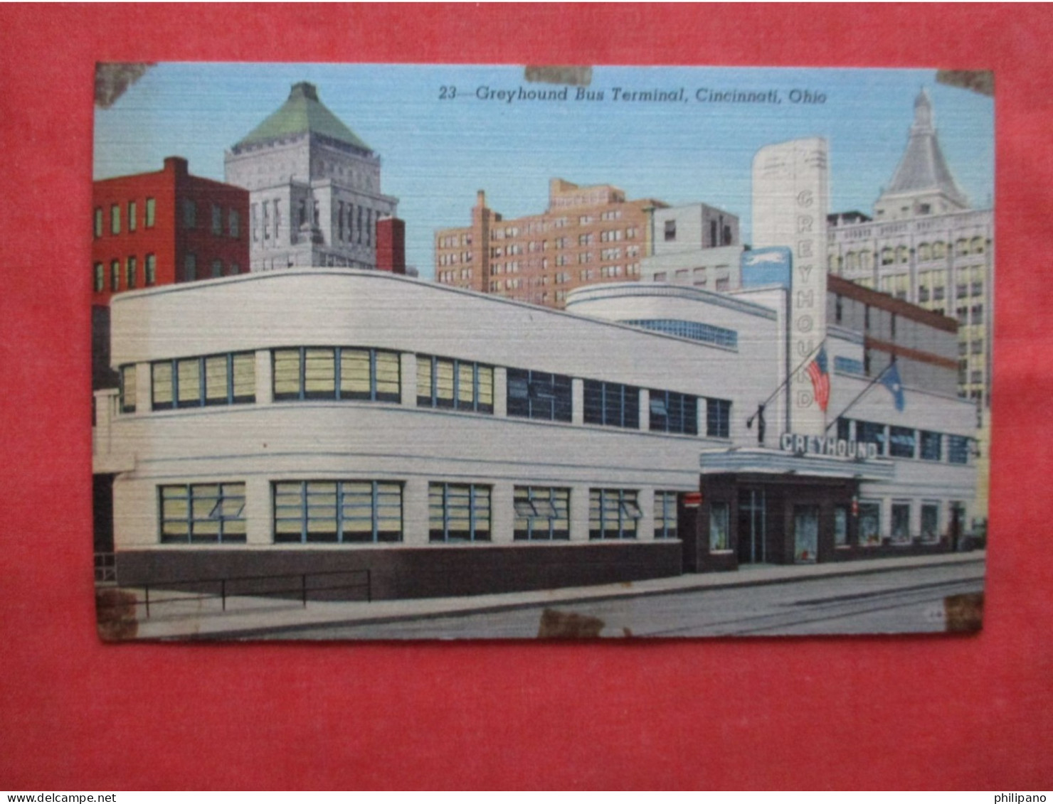 Greyhound Bus Terminal.   Has Scotch Tape Stains On Corners    Cincinnati  Ohio   Ref 6222 - Cincinnati