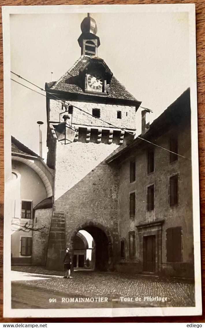 ROMAINMOTIER  - TOUR DE L'HORLOGE... Animée - Romainmôtier-Envy